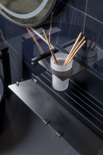 Стакан для полки Boheme Space 10966-GM-TUM оружейная сталь